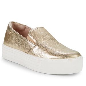 Kenneth Cole Gold Joanie platform slip ons - vans